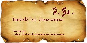 Hatházi Zsuzsanna névjegykártya